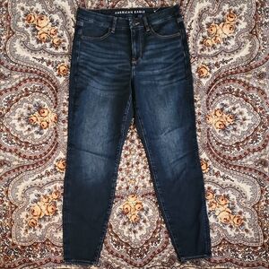 American Eagle Outfitters Dark Wash Curvy High-Rise Jegging — Size 12 Regular